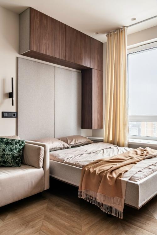 Квартира для сына - студента: функциональный и уютный интерьер студии 21 кв. 08