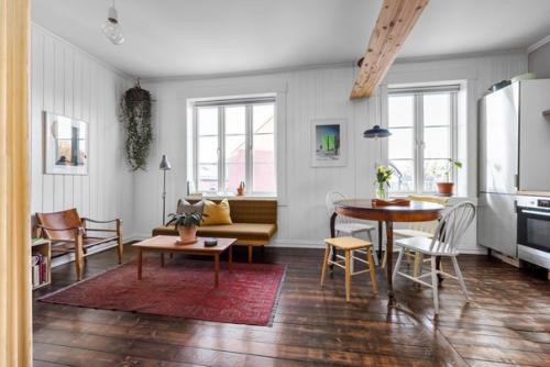 Интересный интерьер квартиры в Осло 33 м 2. зонирование пространства визуально не уменьшает его. 05