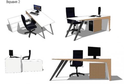 Индивидуальный дизайн. Помимо встроенной и корпусной мебели, мы разрабатываем такие предметы интерьеры, как столы. 01