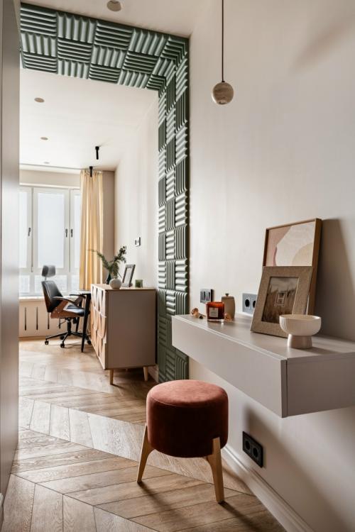 Квартира для сына - студента: функциональный и уютный интерьер студии 21 кв. 07