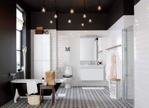 Черный потолок в интерьере. 01