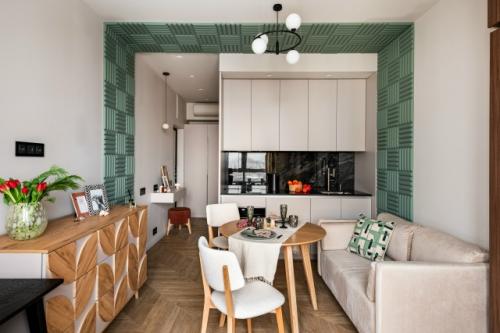 Квартира для сына - студента: функциональный и уютный интерьер студии 21 кв. 03