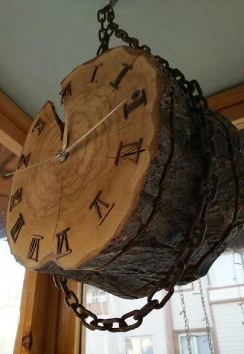 Идеи настенных, напольных и настольных декоративных часов, которые можно сделать из подручных материалов. 08