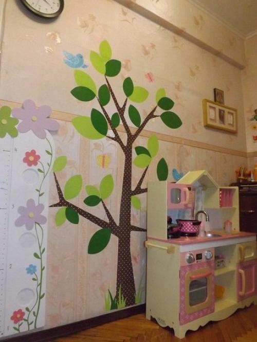 Идеи оформления стен в детской комнате. 01