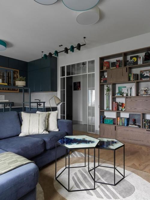 Реализованный интерьер скандинавской квартиры для молодой пары в Москве. 01