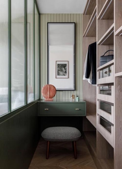 Интерьер квартиры в зеленых тонах. 06