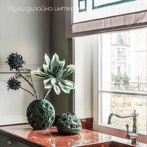 Невероятный насыщенный акцент на кухне. 01