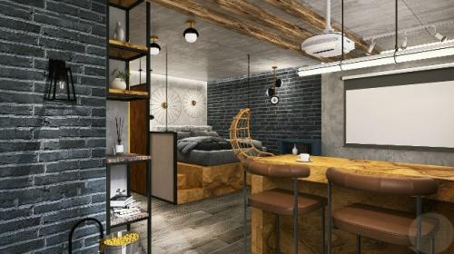 Проект перепланировки однокомнатной квартиры в студию 40, 3 м 2 (43, 4 м 2 с балконом. 04