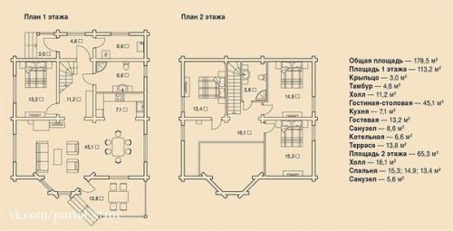 Сила традиций. Бревенчатый коттедж из сибирской лиственницы. 09