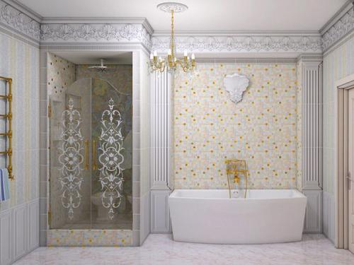 Дизайн ванной комнаты с мозаикой. 04