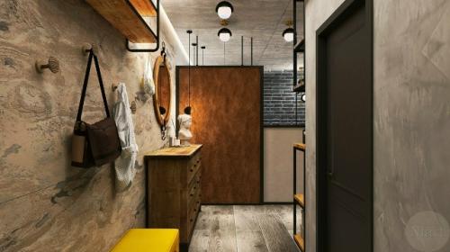 Проект перепланировки однокомнатной квартиры в студию 40, 3 м 2 (43, 4 м 2 с балконом. 08