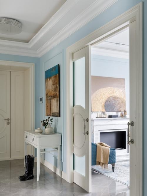 Неоклассика в бирюзовых цветах: Сталинка в Санкт-петербурге, 142 м. 05