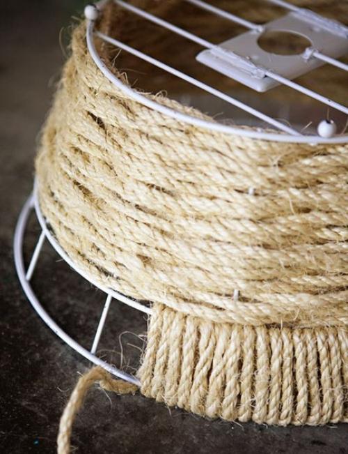 Веревочный абажур своими руками? 03