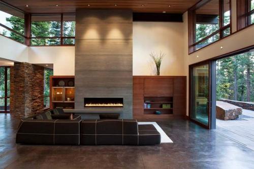 Владельцы этого современного дома просили открытую планировку интерьера с видами из каждой комнаты. 04