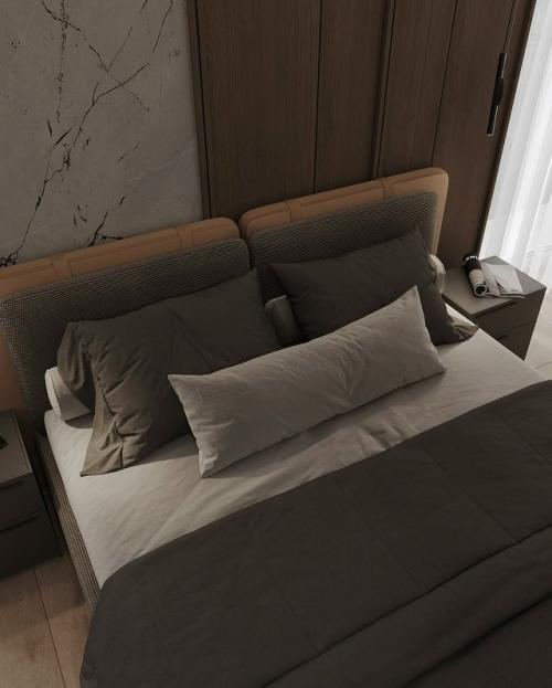 Эта спальня - пространство тишины, баланса и настоящего комфорта. 01