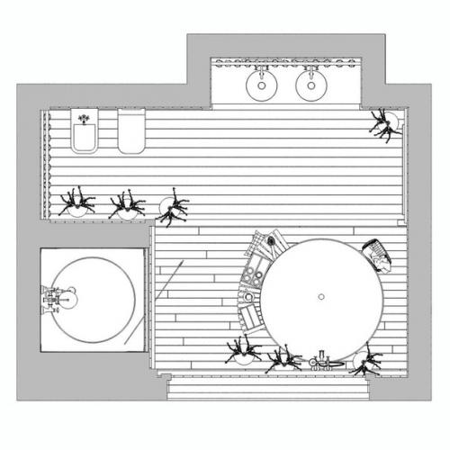 Дерево в дизайне ванной комнаты. 05