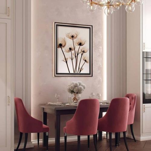 Кухня площадью 13 м в стиле неоклассика получилась весьма элегантной и пришлась всем по вкусу. 03