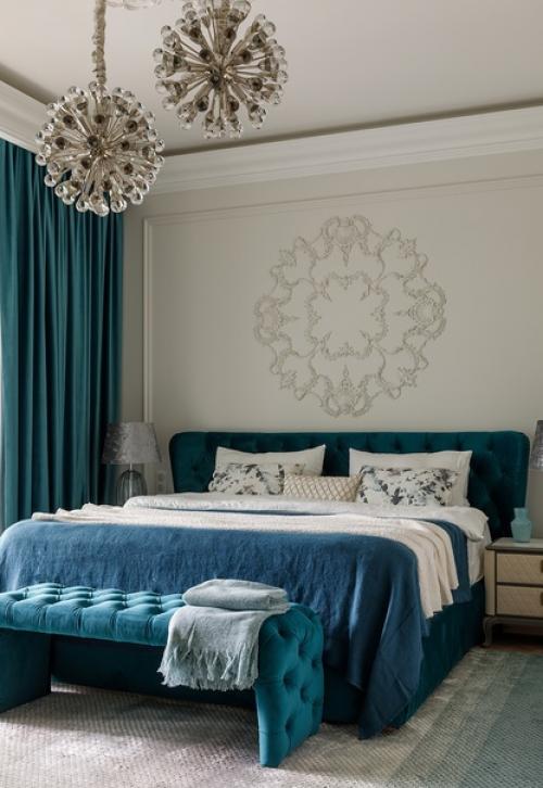 Неоклассика в бирюзовых цветах: Сталинка в Санкт-петербурге, 142 м. 06