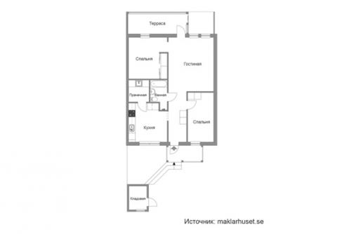 Шведский коттедж у опушки леса. 09