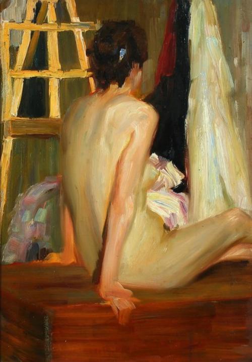 Натурщицы цорна.   1 1910\_прохлада (Wet) _92 х 62\_х., м. _частное собрание. 03