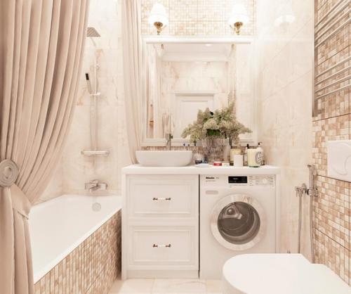 Нежные тона, неоклассика в небольшом пространстве.