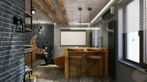 Проект перепланировки однокомнатной квартиры в студию 40, 3 м 2 (43, 4 м 2 с балконом. 03