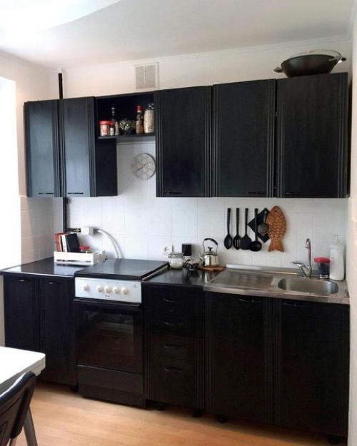 Своей бюджетной переделкой кухни делимся. 02