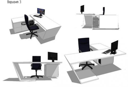 Индивидуальный дизайн. Помимо встроенной и корпусной мебели, мы разрабатываем такие предметы интерьеры, как столы. 02