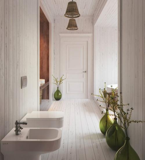 Дерево в дизайне ванной комнаты. 01