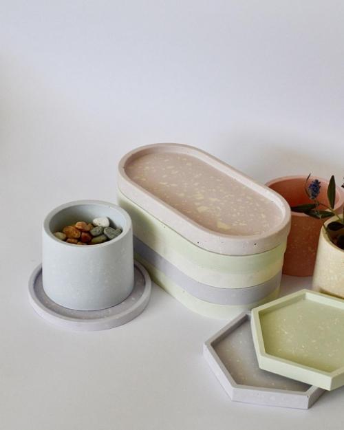 Модный тераццо завовевыет не только стены и пол, но и текстиль и мебель. 05