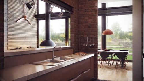 Элегантный интерьер в стиле промышленого лофта от белорусского дизайнера. 06