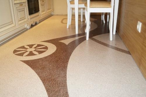 Декоративные наливные полы в интерьере квартиры. 02