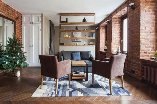 Лофт гармонично объединит техническую зону кухни с общим пространством гостиной. 04