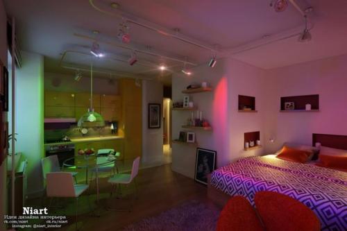 Проект квартиры в современном стиле для молодой пары из Санкт-петербурга. 04