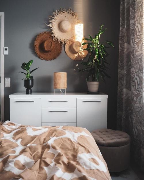 Материалы в интерьере: сочетание дерево + ротанг. 05