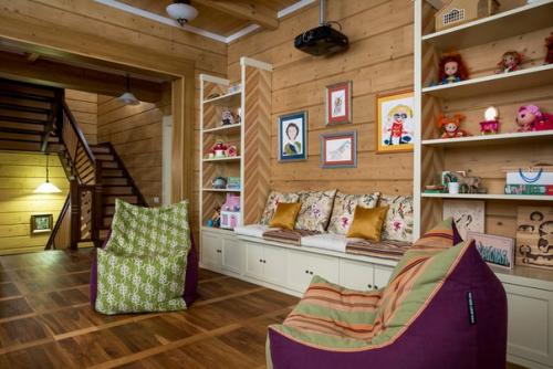 Дизайн интерьера деревянного дома из бруса. 04