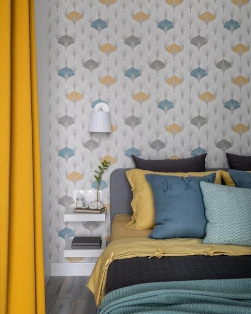 Выделить акцентную стену в спальне, гостиной и даже ванной комнате - до сих пор трендовое решение. 01