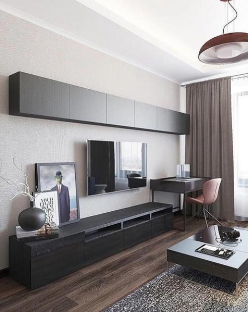 Варианты оформления гостиной. 04