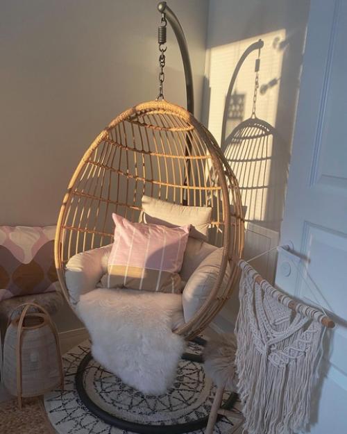 Материалы в интерьере: сочетание дерево + ротанг. 02