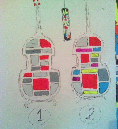 Яркая абстракция. Основные цвета в квартире моего заказчика: белый, серый и черный. 02