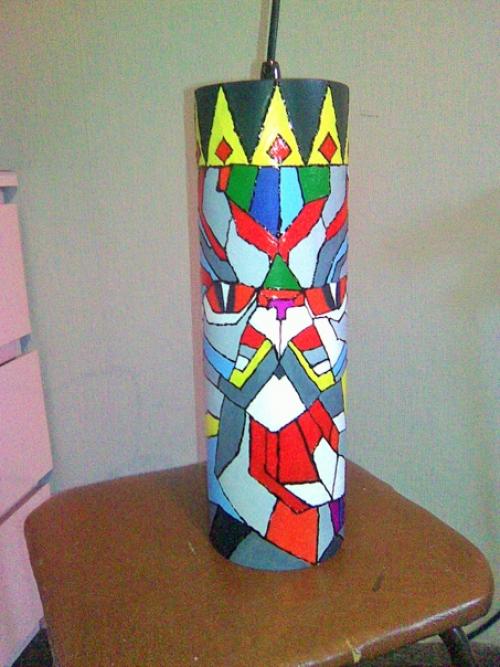 Яркая абстракция. Основные цвета в квартире моего заказчика: белый, серый и черный. 05