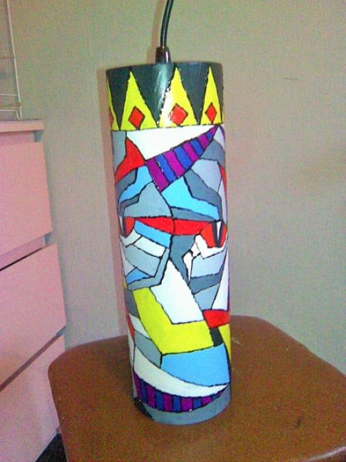 Яркая абстракция. Основные цвета в квартире моего заказчика: белый, серый и черный. 08