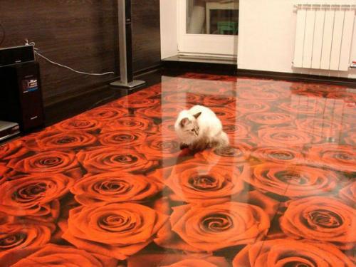 Декоративные наливные полы в интерьере квартиры. 04