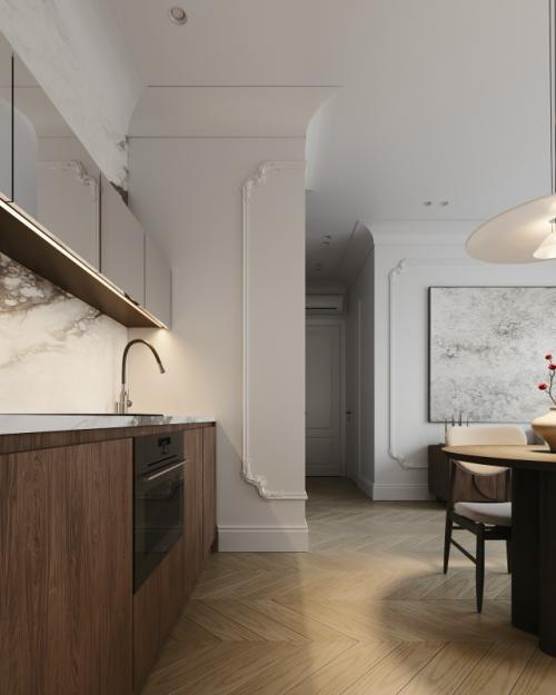 Проект однокомнатной квартиры 36 м 2 в ЖК павелецкая сити в Москве. 05