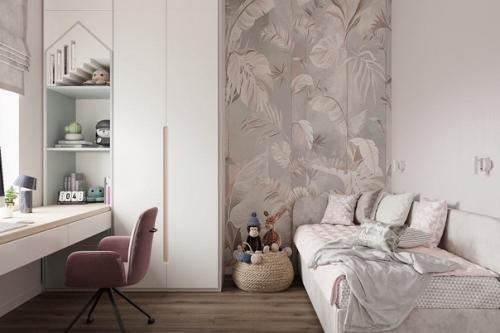 Дизайн проект детской комнаты 10 кв м для маленькой принцессы. 01