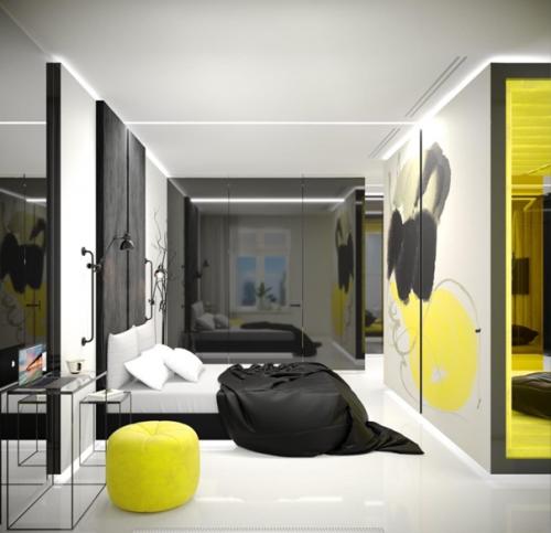 Желтая_груша. Ч/б концепт с добавлением ярких желтых акцентов. 06