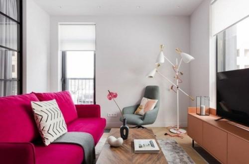 Спальня с гостиной в ярких цветах. 02