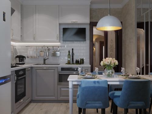 Кухня, спальня и прихожая из проекта Олега Тырнова. 01