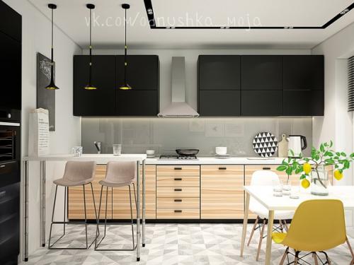 Современный интерьер 1-комнатной квартиры площадью 40 кв. 05