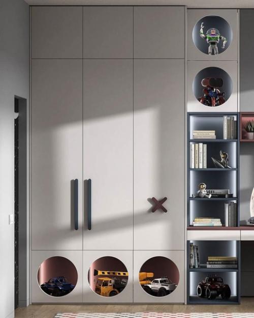 Необычный интерьер детской комнаты в космическом стиле. 05